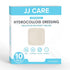 JJ CARE Hydrocolloid Dressing (Pack 10) - 4x4 Hydrocolloid Bandages with Border